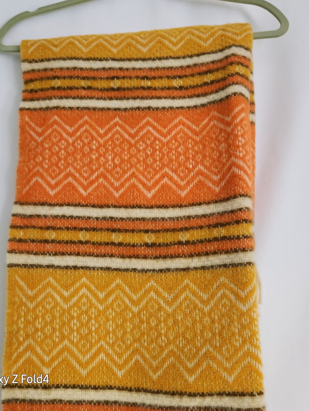Handwoven Orange & Yellow Decorative Throw Blanket/ Faribo - Picture 10 of 16